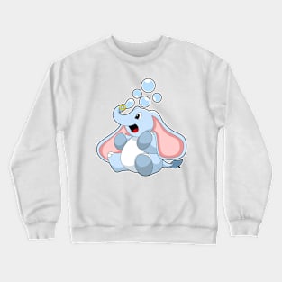 Elephant with Water bubbles Crewneck Sweatshirt